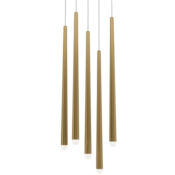 Lampa wisząca LED 30W 4000K tuby mosiądz Cascade OUTLET
