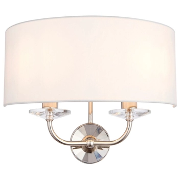 Lampa ścienna z abażurem Nixon 60180 Endon hampton ecru nikiel