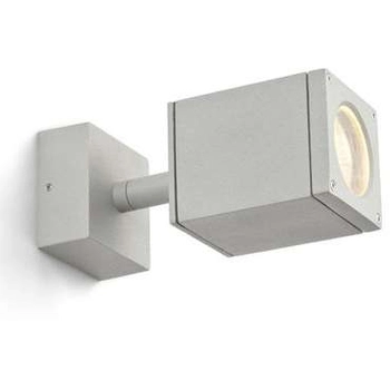Kostka LAMPA ścienna RICO R10391 Redlux regulowana OPRAWA metalowa reflektor kinkiet cube srebrnoszary