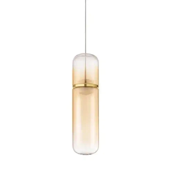 Zwisająca lampka tubka REBALVO LE45198 LED 7W 3000K złota