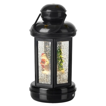 Świąteczna latarenka stojąca Cosy Mikołaj 704568 LED 0,06W 3000K czarna