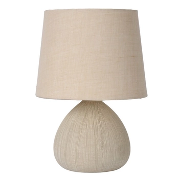 Ceramiczna lampa stołowa RAMZI 47506/81/38 z abażurem beżowa