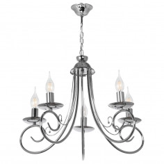 Żyrandol LAMPA wisząca VEN W-N 1541/5 CR klasyczna OPRAWA świecznikowy zwis chrom maria teresa