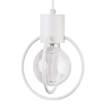 Wisząca LAMPA druciana AURA KOŁO 31099 Sigma industrialna OPRAWA zwis metalowy drut loft biały