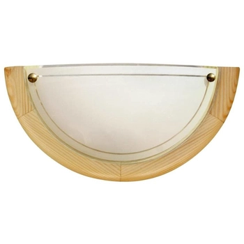 Skandynawski kinkiet półokrągły Standard 11-32440 Candellux drewniany biały