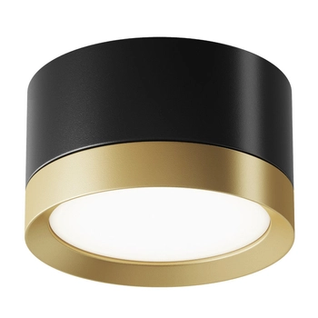 Okrągła oprawa sufitowa Hoop C086CL-GX53-SRD-BG LED 12W czarna złota