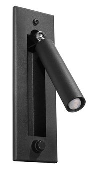 Kinkiet LAMPA ścienna SL.0956 metalowa OPRAWA regulowana tuba czarna