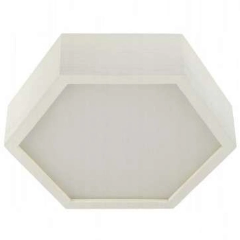 Geometryczna LAMPA sufitowa 137623690067 TEAM drewniana OPRAWA ekologiczna LED 24W 4000K plafon natynkowy biały