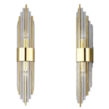 Lampa ścienna kryształowa ODESSA CGODEW1 do jadalni glamour złota