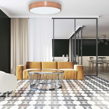 LAMPA sufitowa 137623619631/4000K TEAM metalowa OPRAWA okrągła LED 96W 4000K plafon miedziany