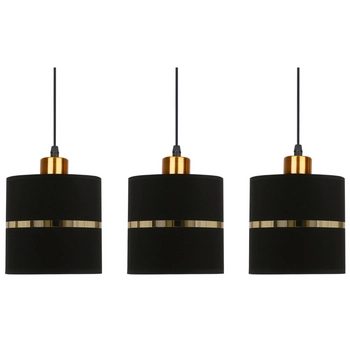 Jadalniana lampa wisząca Assam 33-17451 Candellux czarna złota