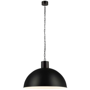 Wisząca LAMPA industrialna EKELUND 107736 Markslojd loftowa OPRAWA metalowa kopuła ZWIS na łańcuchu czarna