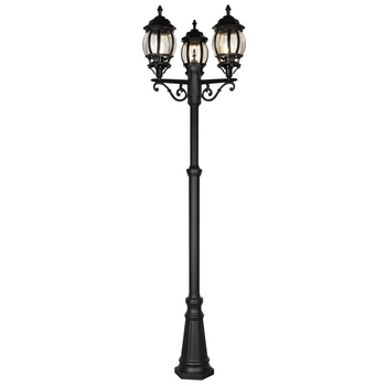 Potrójna latarnia zewnętrzna Elvo 406960332 loftowa IP23 czarna