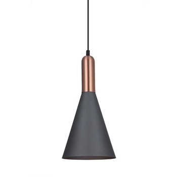Industrialna LAMPA wisząca KHALEO MDM-3030/1 GR+RC Italux metalowa OPRAWA zwis loft stożek miedź szary