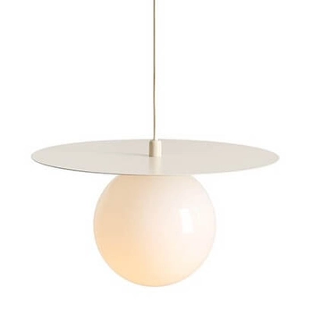 Zwisająca lampa do salonu LOOP 1125G9_S Aldex szklana kula kremowy