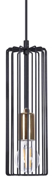 Wisząca lampa Gabia K-4935 industrialna czarna złota
