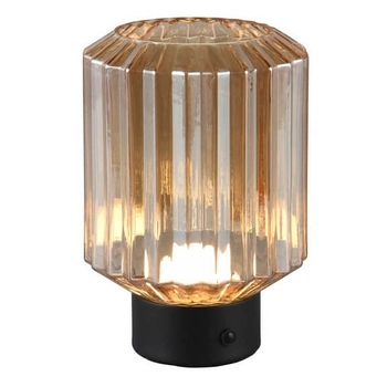 Nocna lampka Lord R57761113 LED 2W 3000K ładownie USB czarna bursztynowa