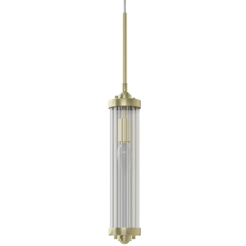 Glamour LAMPA wisząca Fiatto l Old Gold Orlicki Design szklana OPRAWA tuba ZWIS crystal złoty przezroczysty OUTLET