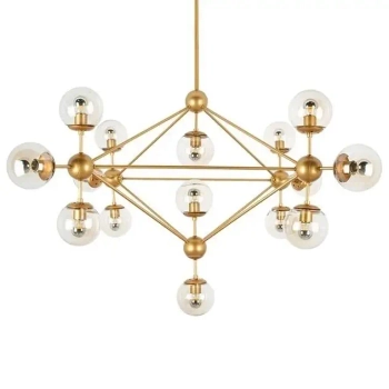 Lampa wisząca Astrifero MSE010100180 bursztynowa złotazłota