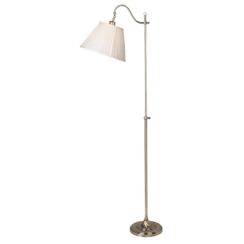 Klasyczna lampa podłogowa Charlestone abażur patyna beżowy