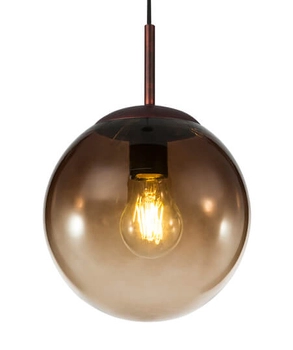 Wisząca lampa Varus 15865 kulista ball brąz bursztynowa