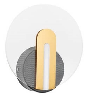 Okrągła lampa ścienna Ceja do sypialni LED 7W 3000K czarna złota