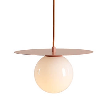 Kulista lampa zwisowa Loop 1125G11_S Aldex okrągła koralowa