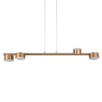 Zwisowa lampa metalowa Punto 40828 Sigma belka krążki złote