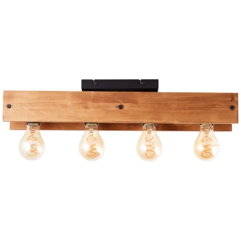 Drewniana lampa sufitowa Calandra 99450/76 belka brązowa czarna