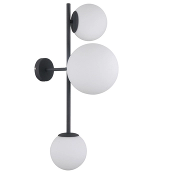 Modernistyczna LAMPA ścienna VAILANTE WL-31221-3A-SBL Italux sufitowa OPRAWA szklane kule kinkiet czarny