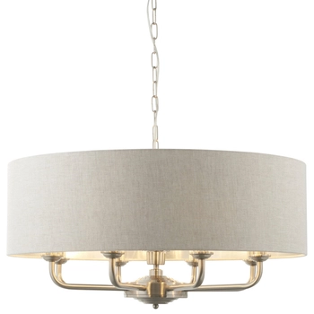 Żyrandol do salonu Highclere 99152 Endon łańcuch klasyczny beż chrom