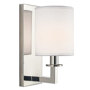 Ścienna lampa Lilie W01937NI-WH tuba walec do salonu nikiel biały