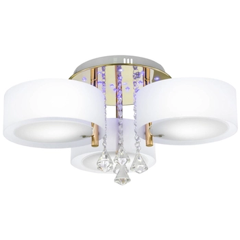 LAMPA sufitowa DRS8006/3 TR GL LED 180W Elem glamour OPRAWA crystal z pilotem złota biała