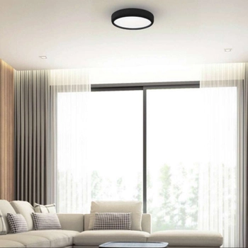 Plafon LAMPA sufitowa GEA ML6394 Milagro okrągła OPRAWA metalowa LED 36W 3000K - 6000K z pilotem czarna