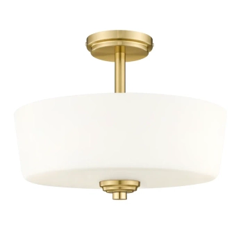 Sufitowa lampa do salonu ASPEN C03279BR szklana mosiądz biały