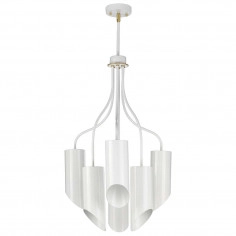 LAMPA sufitowa QUINTO QUINTO6-WAB Elstead metalowa OPRAWA plafon tuby białe stary mosiądz