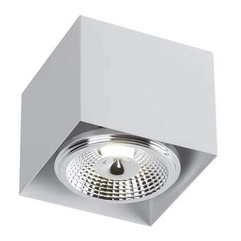 Natynkowa LAMPA sufitowa YATOMI 7133 Shilo regulowana OPRAWA kwadratowa SPOT metalowa kostka cube biała