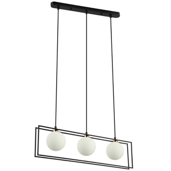 Loftowa LAMPA wisząca GROSETTA PND-53423-3-BK Italux modernistyczny zwis kule balls czarne białe
