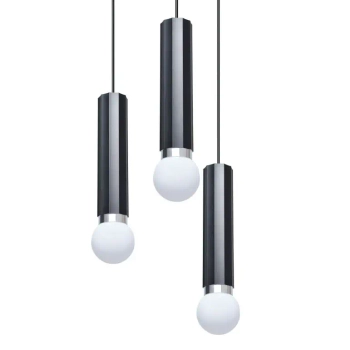 Nieregularne zwisy kule żyrandol Macera PND-33849-3R-BK czarny