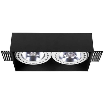 Wpuszczana LAMPA sufitowa MOD PLUS 9403 Nowodvorski metalowa OPRAWA prostokątny WPUST do zabudowy czarny