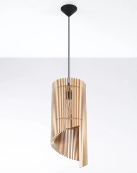LAMPA wisząca ALEXIA SL.0640 drewniana OPRAWA ekologiczny zwis drewno