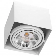 Sufitowa LAMPA natynkowa PLAZA ML4743 Milagro metalowa OPRAWA kwadratowa regulowana kostka biała