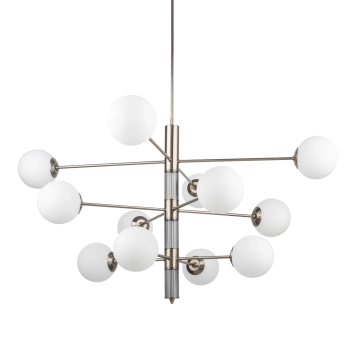 Lampa wisząca do salonu Ultimo ULT-ZW-12 (T) molekułowa biała tytan