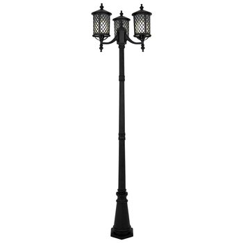 Lampa stojąca zewnętrzna Chicago K-8218 Kaja IP44 potrójna metalowa czarna