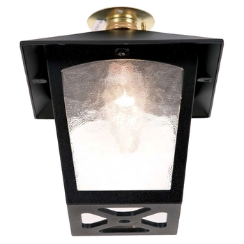 Sufitowa lampa zewnętrzna York BL6C-BLACK szklana metalowa czarna