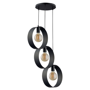 Nowoczesna lampa wisząca HOOP 32282 Sigma kaskada do salonu czarna