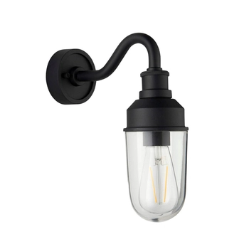 Metalowa lampa elewacyjna L&-195886 IP44 czarny przezroczysty