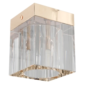 Lampa sufitowa glamour Cubo Claro Gold OR86188 szklana złota przezroczysta