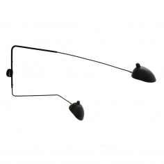 LAMPA ścienna DAVIS MBE0016-2 Italux metalowa OPRAWA kinkiet okrągły na wysięgniku czarny