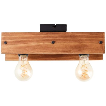 Sufitowa lampa drewniana Calandra 99449/76 czarna brązowa
